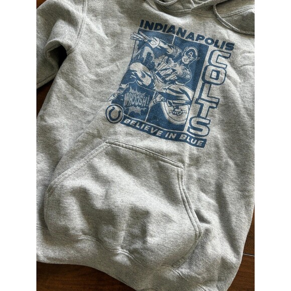 Marvel Junk Food Indianapolis Colts Sweatshirt Men's‎ Gray/Heather Small - Picture 4 of 5